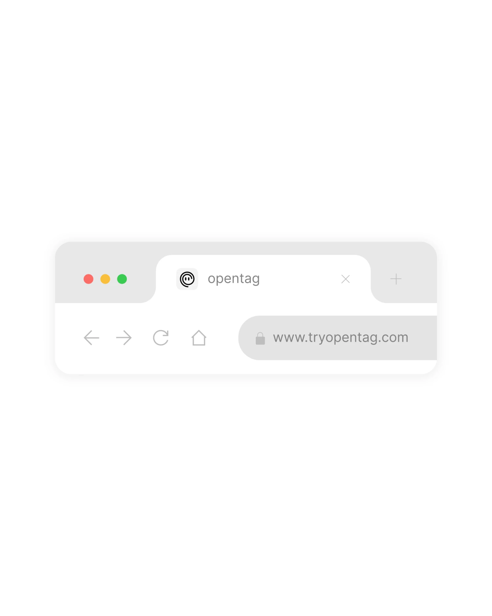 The Opentag favicon and name in a browser tab